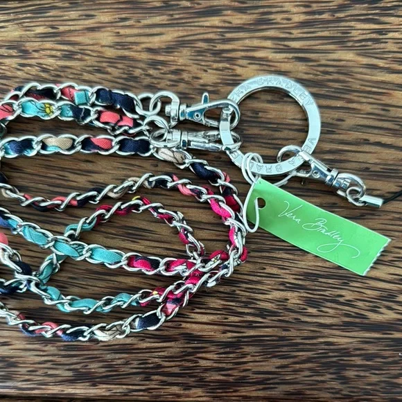 Vera Bradley Red and Blue Key Card Holder - Picture 6 of 6